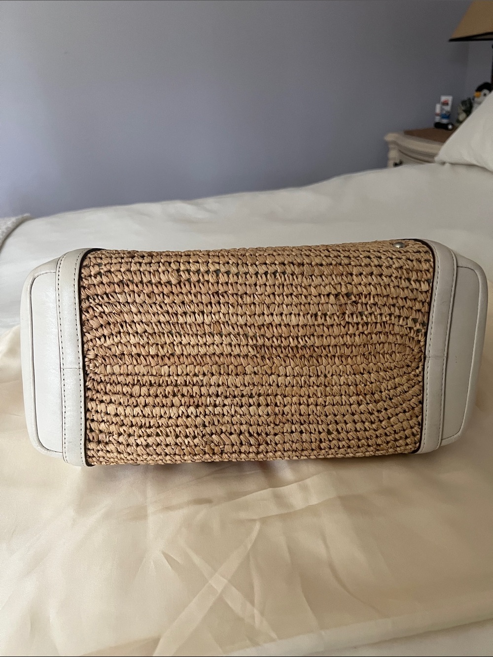 COACH Hamptons Weekend Straw Applique Tote Style 19347 - Picture 4 of 16